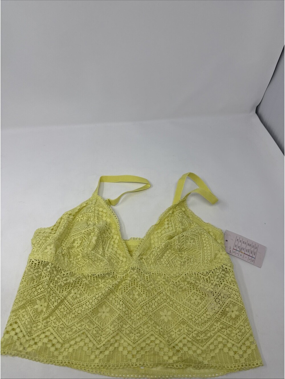 Auden Unlined Longline Bralette "Lemon Yellow" Size: Medium B428